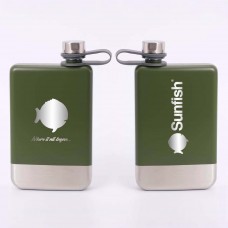 SERO Sailing, Sunfish 9 oz Vacuum Insulated Hip Flask, Green, SER-25650