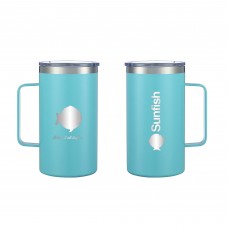 SERO Sailing, Sunfish 24 oz Vacuum Insulated Mug with Handle, Teal, SER-25636