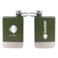 SERO Sailing, Sunfish 9 oz Vacuum Insulated Hip Flask, Green, SER-25650