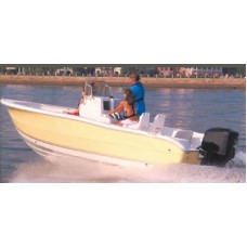 Carver, 17' O/B V-Hull Center Console Fishing Boat Cover w/High Bow Rails, Poly Guard, 70017P