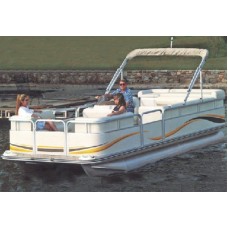 Carver, 22' Pontoon Boat Cover w/Fully Enclosed Deck & Bimini Top, Poly Guard, 77522P