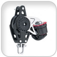Harken, 57mm Carbo Block w-Cam Cleat and Becket, 2616