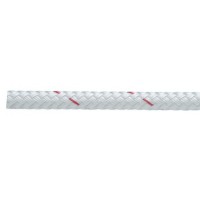 New England Ropes Inc, White Sta-Set Polyester Double Braid, 1/4