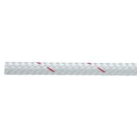 New England Ropes Inc, White Sta-Set Polyester Double Braid, 3/8