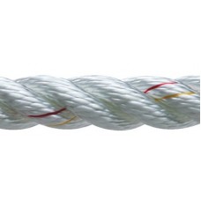 New England Ropes Inc, 3 Strand Nylon Dockline, 1/2 x 15 White, 60501600015