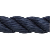 New England Ropes Inc, 3 Strand Nylon Dockline, 3/8 x 25 Navy, 60531200025