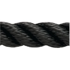 New England Ropes Inc, 3 Strand Nylon Dockline, 1/2 x 15 Black, 60541600015