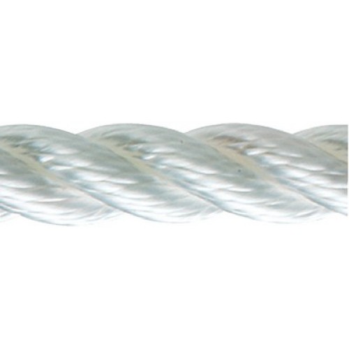 New England Ropes Inc, Premium Nylon 3-Strand Bulk Rope, 7/8 x 600',  White, 70502800600