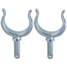 Perko, Ribbed Rowlock Horns, Chrome Plated, Pair, 1262DP0CHR