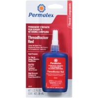 Permatex, Permanent Strength Threadlocker Red, 26240