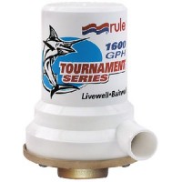 Rule, Tournament Series Livewell/Aerator Pump w/Bronze Base, 1600 GPH, 209B