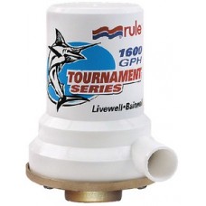 Rule, Tournament Series Livewell/Aerator Pump w/Bronze Base, 1600 GPH, 209B