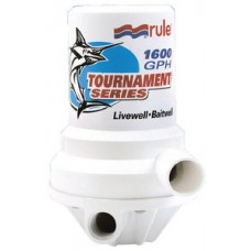 Rule, Tournament Series Livewell/Aerator Pump, w/Dual Port Nylon Base, 1600 GPH, 209FDP