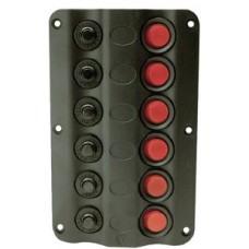 Seachoice, LED 6 Gng Circut Breaker Panel, 12331
