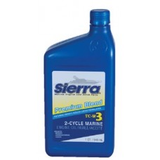 Sierra, 1 Quart 2 Cycle Blue Outboard Oil, 18-9500-2