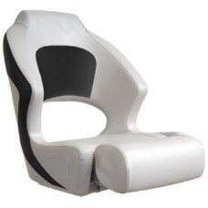Springfield, Deluxe Sport Flip-Up Bolster Seat, White/Charcoal, 1043253