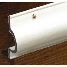 Taylor Made Products, White, C-Shape Double Molded Vinyl Dock Edging. 8' Straight, 46070