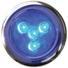Th Marine, LED Puck Lights, Blue w/Stainless Bezel, 3