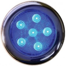 Th Marine, LED Puck Lights, Blue w/Stainless Bezel, 4
