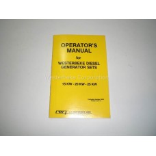 Westerbeke, Manual, operator 15-20-25kw, 033533