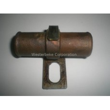 Westerbeke, Connector, hose with bracket, 037504