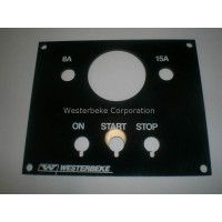 Westerbeke, Plate, ctl panel face, 038372